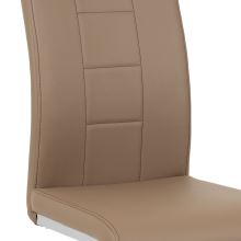 Jídelní židle DCL-411 LAT koženka latté, chrom