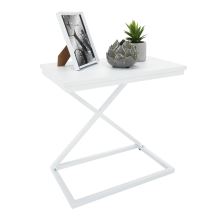 Příruční / noční stolek APIA MDF barva bílá, kov bílý lak