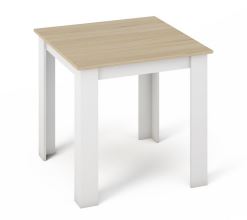 Jídelní stůl MANGA 80x80 cm, dub sonoma a matná bílá