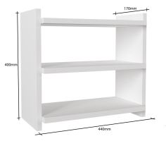 Malý regál ANGOL lamino sapphire a bílá matná (6)