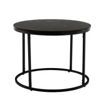 Konferenční stolek GAGIN MDF černý mramor, kov černý lak, VÝPRODEJ