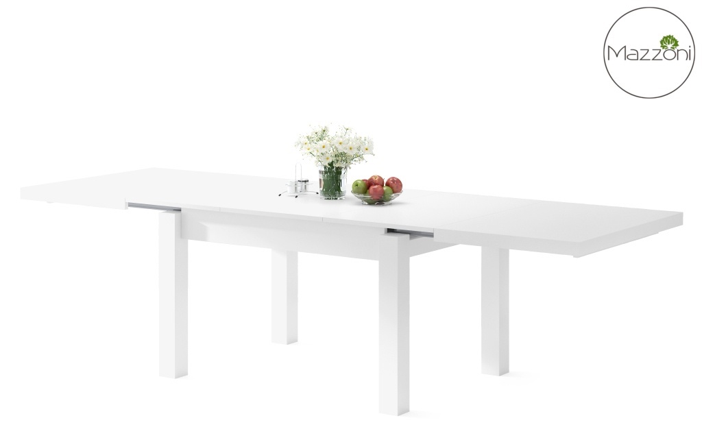 Jídelní stůl ROYAL rozkládací 120-170-220-270x90 cm, matná bílá