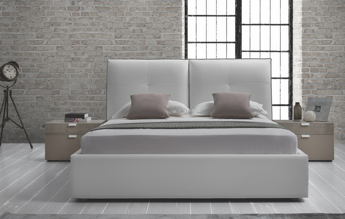 Čalouněná postel LIMANO 160x200 cm, látka béžová