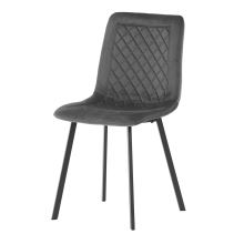 Jídelní židle DCL-973 GREY4 sametová látka šedá, kov černý lak mat