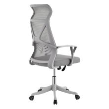 Kancelářská židle ZOLAN síťovina a látka šedá, plast šedý