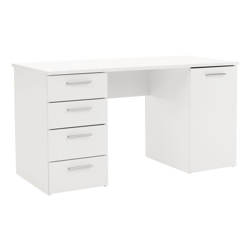 Psací stůl EUSTACH 137 cm, matná bílá