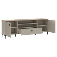 TV stolek, šedohnědá Taupe/dub silverjack, DOMCA 2D1S (2)