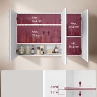 Koupelnová skříňka se zrcadlem AZR-E1132 WT MDF matná bílá (4)