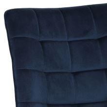 Jídelní židle CT-384 BLUE4 sametová látka modrá, kov černý lak mat