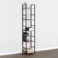 Regál GD-215 OAK MDF dekor dub, kov černý lak (2)
