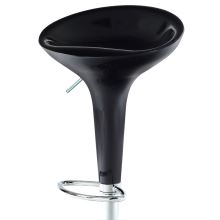 Barová židle AUB-9002 BK plast černý/chrom