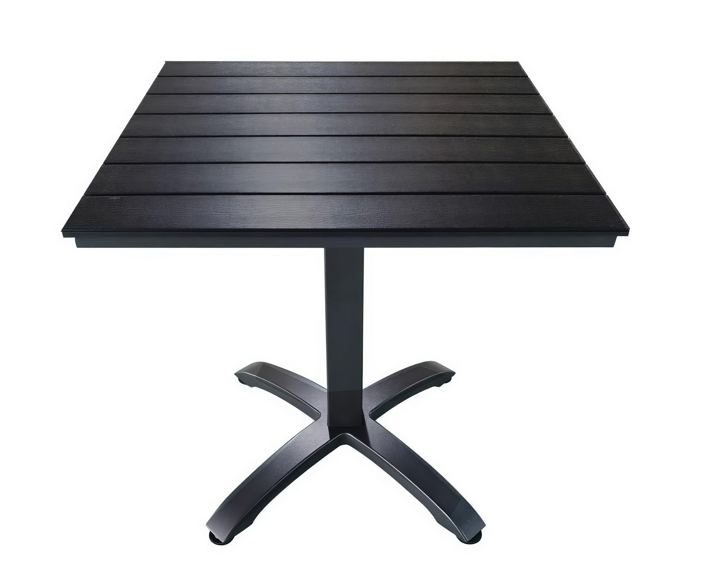 Zahradní stůl KJFT128 70x70 cm, artwood a hliník, černá