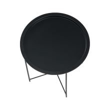 Příruční stolek RENDER s odnímatelným tácem, kov černý lak