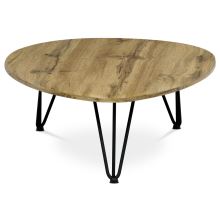 Konferenční stolek AF-3013 OAK, 94x69, v.25 cm, MDF deska, dekor divoký dub, kov černý matný lak