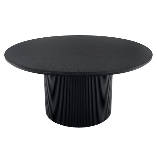 Konferenční stolek MAHIR TYP 2, průměr 80 cm, dýhovaná MDF černá