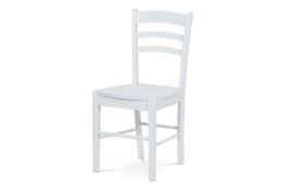 Jídelní židle celodřevěná AUC-004 WT bílá, doprodej poslední 1 KUS