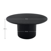 Konferenční stolek MAHIR TYP 2, průměr 80 cm, dýhovaná MDF černá (8)