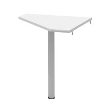 Rohový stolek, bílá/kov, JOHAN 2 NEW 06