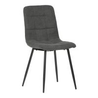 Jídelní židle CT-281 GREY2 látka šedá, kov černý mat (12)