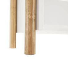 4-poličkový regál BALTIKA TYP 3 přírodní bambus lakovaný, barva bílá