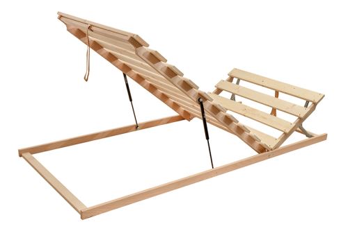 Smrkový laťový rošt v rámu LATT LUX 14 HP polohovací a výklop od nohou, český výrobek