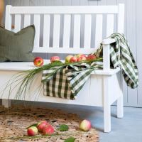 Rustikální lavice POPRAD WHITE SIL14B 120 cm:antická bílá (2)
