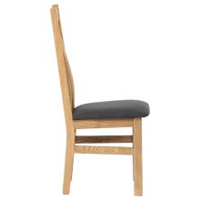 Dřevěná jídelní židle C-2100 GREY2 látka antracitově šedá, masiv dub přírodní