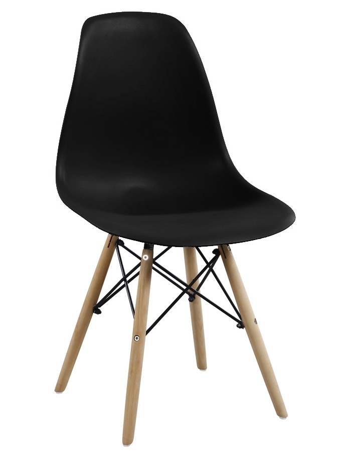 Jídelní židle MODENA II plast černý, masiv buk, kov černý lak