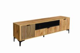 TV stolek Piano 2D1S zlatý dub/černá (1)