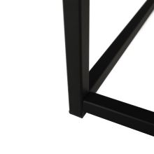 Konferenční stolek LARON 110x60 cm, MDF dub světlý, kov černý lak