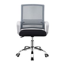 Kancelářská židle APOLO 2 new, síťovina šedá, látka černá, plast bílý, kov chrom