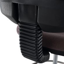 Vyvýšená pracovní židle TAMBER látka hnědá, plast černý, kov chrom