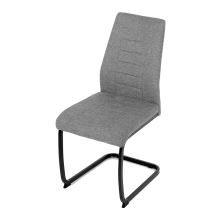 Jídelní židle DCL-438 GREY2 látka stříbrná, kov černý matný lak