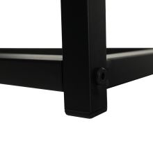 Konzolový stolek BUSTA v industriálním stylu, dezén dub, ocel černý lak