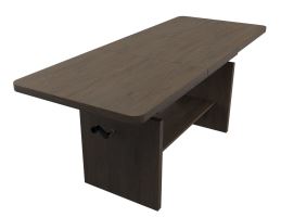 Konferenční a jídelní stůl MOJMÍR rozkládací 116-156x62 cm, výška 59-70 cm, jasan tmavý (1)