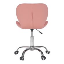 Kancelářská židle ARGUS NEW ekokůže růžová, kov chrom
