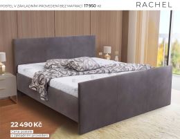 Čalouněná postel RACHEL 160 nebo 180x200 cm, český výrobek