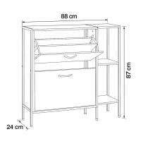 Botník, mdf, hnědá, ABO-G1008 OAK (4)
