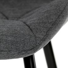 Jídelní židle CT-285 GREY2 látka šedá, kov černý matný lak