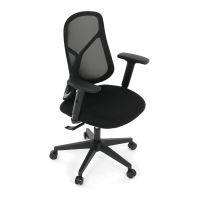 Kancelářská židle KA-S2173 BK, synchronní mechanismus, síťovina černá (10)