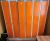 4 ks Kovová šatní skříň 2-dvéřová, oranžová a šedá, š. 60 cm, na soklu, smontovaná VÝPRODEJ
