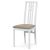 Jídelní židle BC-2482 WT masiv buk, barva bílá, látka béžová, VÝPRODEJ