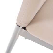 Jídelní židle OLIVA NEW sametová látka Velvet Dulux béžová, kov chrom