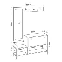 Předsíňová sestava NONSO 120 cm, dub sapphire (4)