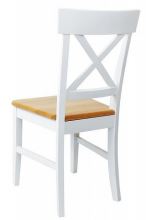 Jídelní židle Z170 Nikola III, bukový masiv, bílá a přírodní sedák