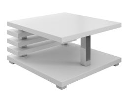 Konferenční stolek GLEN 60x60 cm, v.31 cm, bílá mat