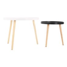 Příruční stolek SANSE TYP 2 MDF barva černá, masiv přírodní