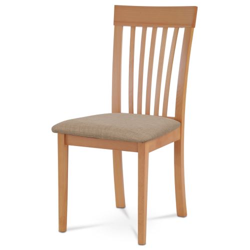 Jídelní židle BC-3950 BUK3 masiv buk, barva buk, látka béžová
