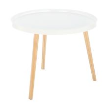 Příruční stolek SANSE TYP 1 MDF barva bílá, masiv přírodní