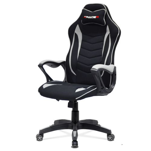 Herní a kancelářské křeslo E-racer KA-G408 GREY látka šedá a černá